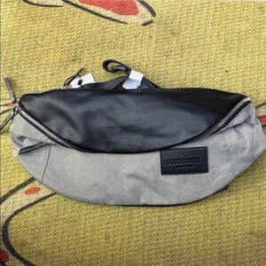 NWT Homme Objet Black and Gray Crossbody Bag